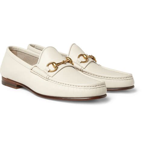 gucci loafers mens white|men's Gucci bit loafer.